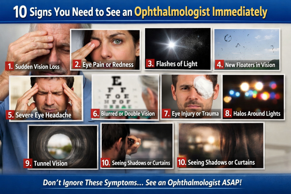 10 Signs You Need to See an Ophthalmologist Immediately
