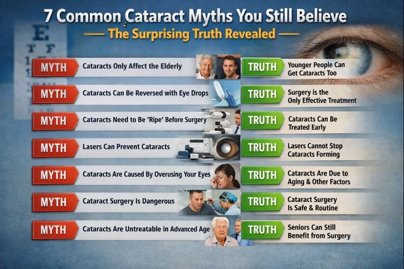 Find common cataract myths explained by Dr. Ramesh Murthy at Axis Eye Clinic Pune