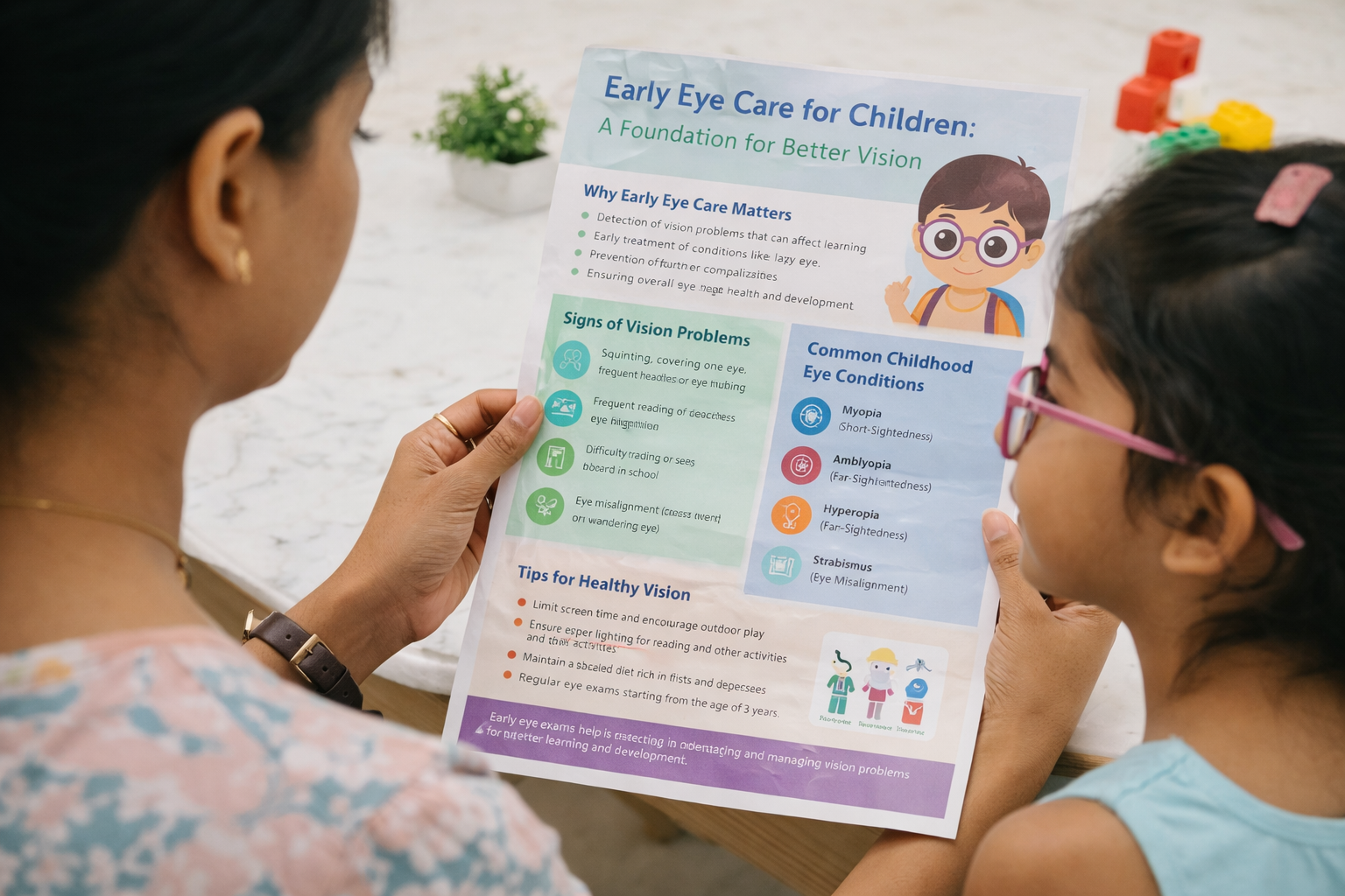 Find child eye checkup and early eye care treatment for better vision development.