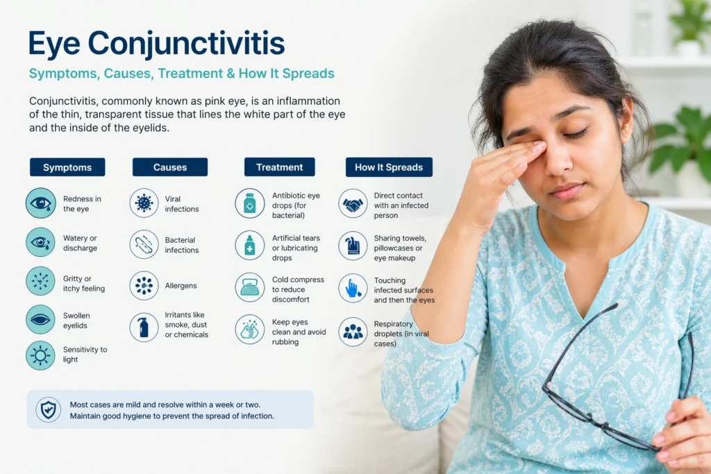 Eye Conjunctivitis: Symptoms, Causes, Treatment & How It Spreads