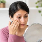 Doctor examining a patient's eye for tear duct blockage at Axis Eye Clinic Pune