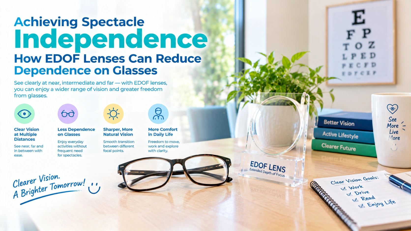 Achieving Spectacle Independence: How EDOF Lenses Can Reduce Dependence on Glasses